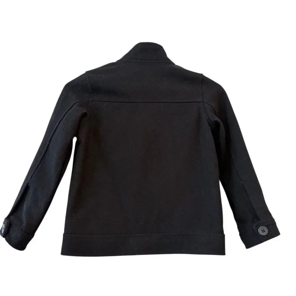 Old Navy Mock Neck Full Zip Wool Blend Long Sleeve Field Jacket Black Size XS
